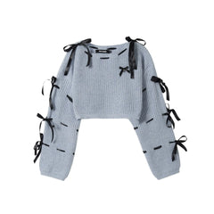 Pull en tricot à bowknot