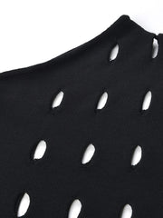 Chic Hollow Mock Neck Treepul Tullover