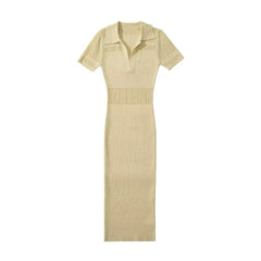 Hollow Knitted Slim Dress