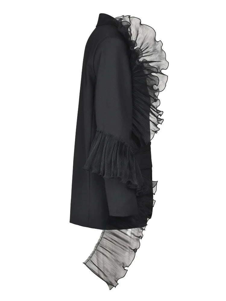 Organza Ruffles Blazer