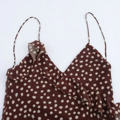 Layered Polka Dot Suspender Dress – Chiffon a-line Camisole Style