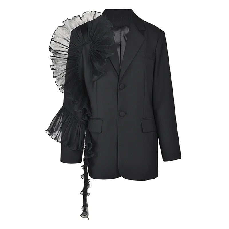 Organza Ruffles Blazer