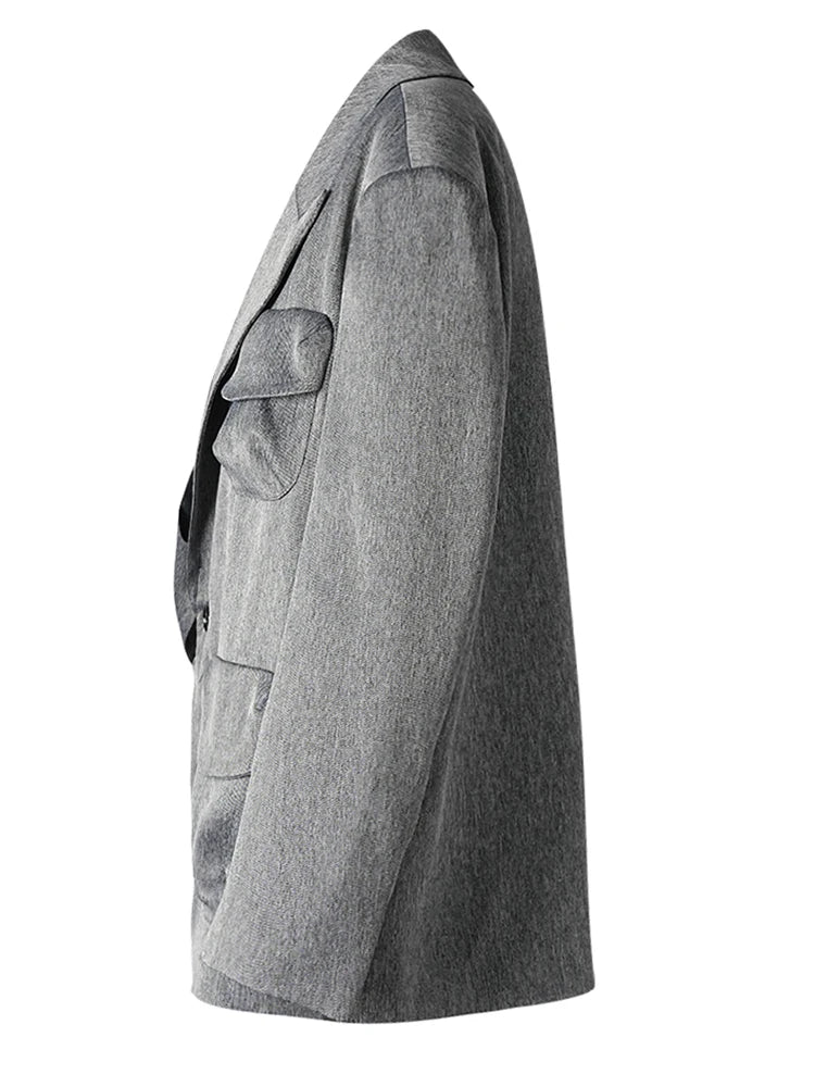 Blazer de luxe gris avec poches