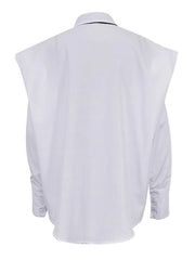 Lapel Tie Long Sleeve Shirt