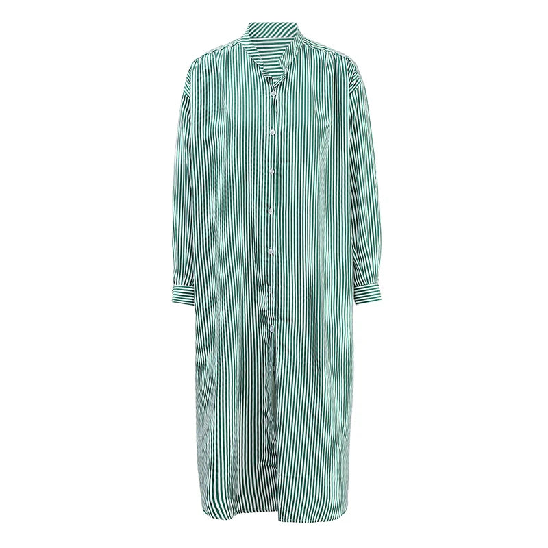 Robe de chemise midi rayée