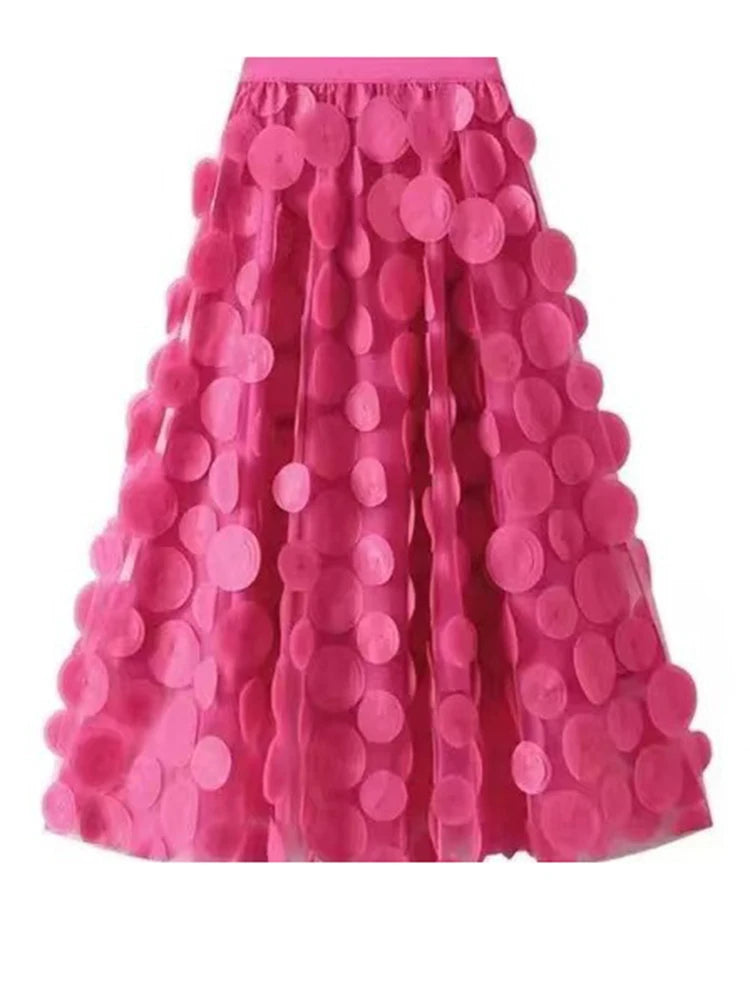 Jupe en maille en maille en forme de point élastique
