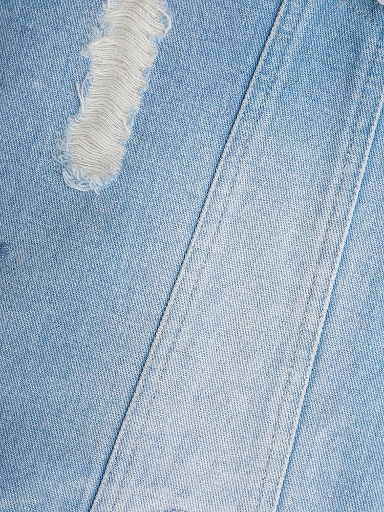 Veste de blazer en couleur en jean