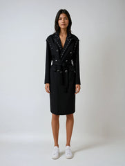 Topstitched Belted Trench Coat