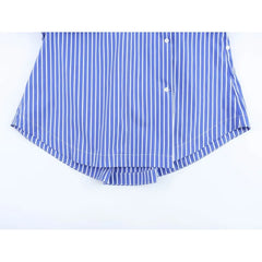 Chemise à revers à rayures chic