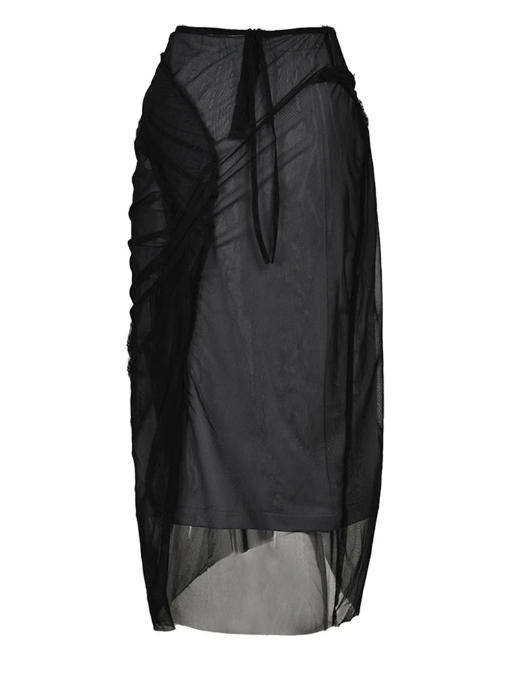 Jupe midi asymétrique chic