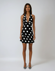 Summer Polka Dot Bowknot Halter Top