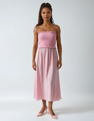 Women’s Pink Knit Skirt Set